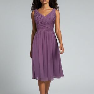 David's Bridal Wisteria Short Bridesmaid Dress in Size 2